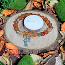 Bracelet - Perles de Pierre Semi Précieuses avec Breloque Archange Uriel