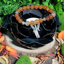 Bracelet - Perles de Pierre Semi Précieuses avec Breloque Archange Uriel