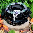 Bracelet - Perles de Pierres Semi Précieuses avec Charm Archange Gabriel