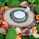 Bracelet - Perles 8mm - Rubis synthétique Zoisite