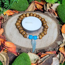 Bracelet - Perles 8mm - Perles en Bois avec Charme Aile d'Ange