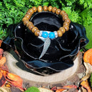 Bracelet - Perles 8mm - Perles en Bois avec Charme Aile d'Ange