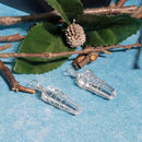 Clear Quartz Wire Wrapped Pendant - 1.5" to 1.75"