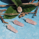Rose Quartz Wire Wrapped Pendant - 1.5" to 1.75"