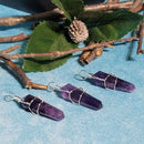 Amethyst Wire Wrapped Pendant - 1.5" to 1.75"