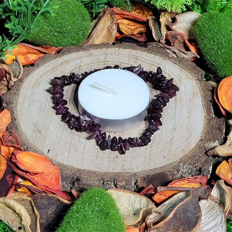 Bracelet - Stone Chip - Garnet