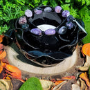 Bracelet - Pierres roulées - Charoïte &amp; Agate noire