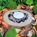 Bracelet - Pierres roulées - Charoïte &amp; Agate noire