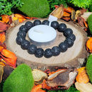 Bracelet - 12mm Beads - Lava Stone