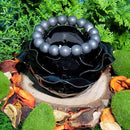Bracelet - 12mm Beads - Matte Hematite