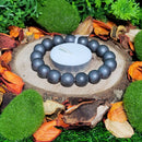 Bracelet - 12mm Beads - Matte Hematite