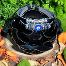 Bracelet - Evil Eye Leather Bracelet with Filigree Charm