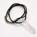 Necklace - 2 Point Clear Quartz 1.75" to 2.25"-Jewellery-Kheops-The Bat Witch Cavern