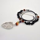 Necklace - Clear Quartz Arrowhead Necklace for Men-Jewellery-Kheops-The Bat Witch Cavern