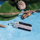 Black Tourmaline w/Selenite Pendant 1.5"
