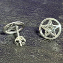 Sterling Silver Earrings - Pentacle Studs