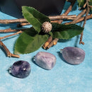 Pendentif pierre roulée fluorite arc-en-ciel