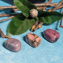 Pendentif rhodonite pierre roulée