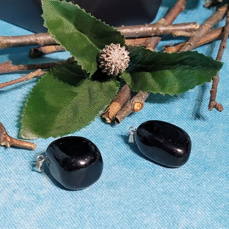 Black Obsidian Tumbled Stone Pendant