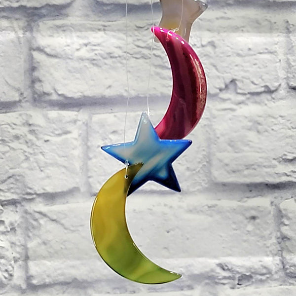 Agate Wind Chimes - Moon and Stars