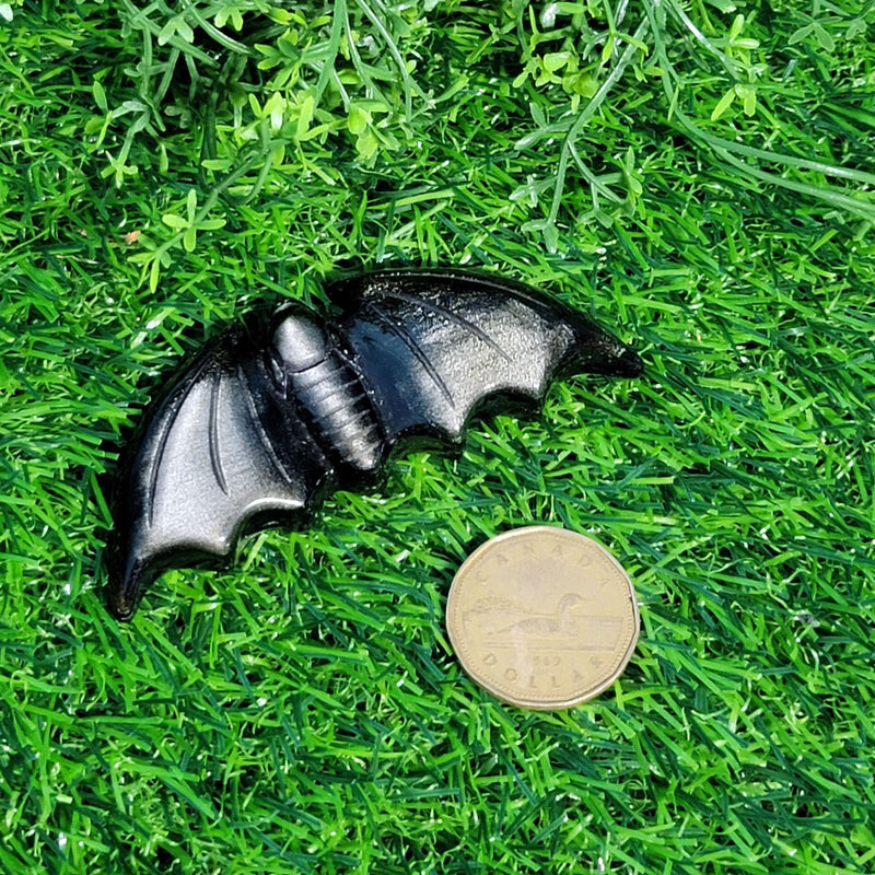 Goldsheen Obsidian Carved Bat