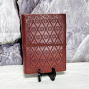 Journal en cuir - Pierre mauvais œil main de Hamsa - 5" x 7"