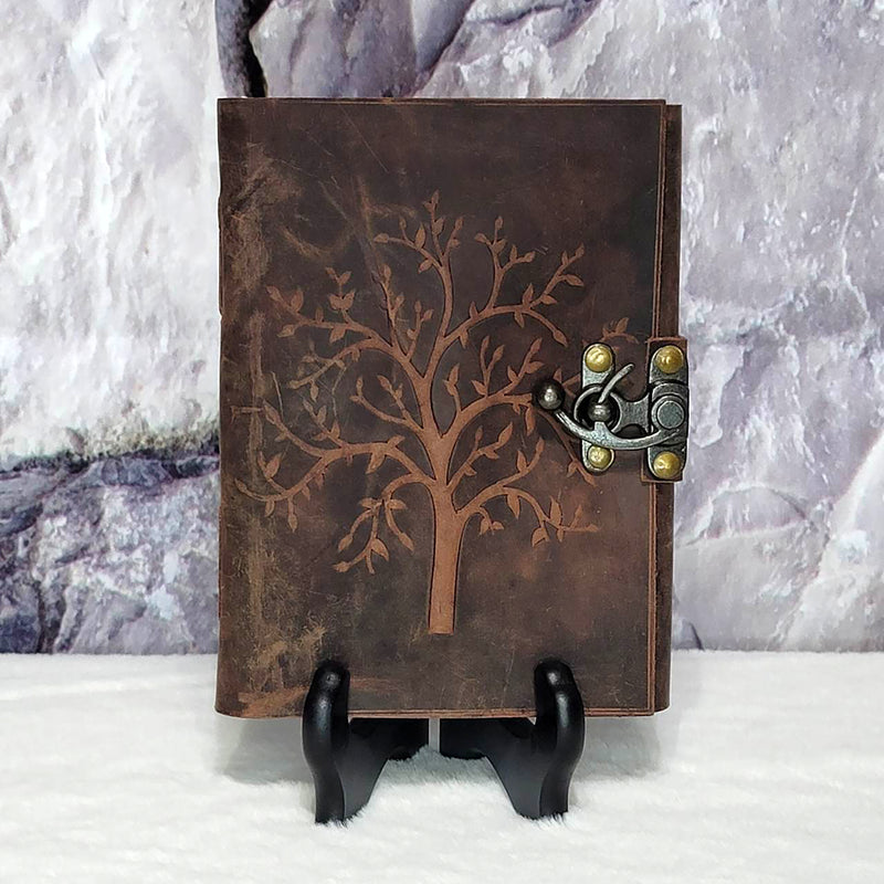 Leather Journal -  Tree w/Latch - 5" x 7"