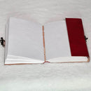 Leather Journal -  Red Dragon & Pentagram w/Latch - 5" x 7"