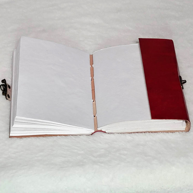 Leather Journal -  Red Dragon & Pentagram w/Latch - 5" x 7"