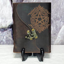 Journal en cuir - Pentagramme avec loquet - 5" x 7"