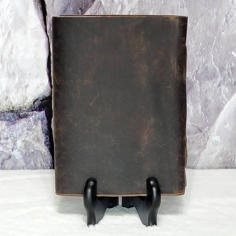 Journal en cuir - Pentagramme avec loquet - 5" x 7"