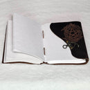 Journal en cuir - Pentagramme avec loquet - 5" x 7"