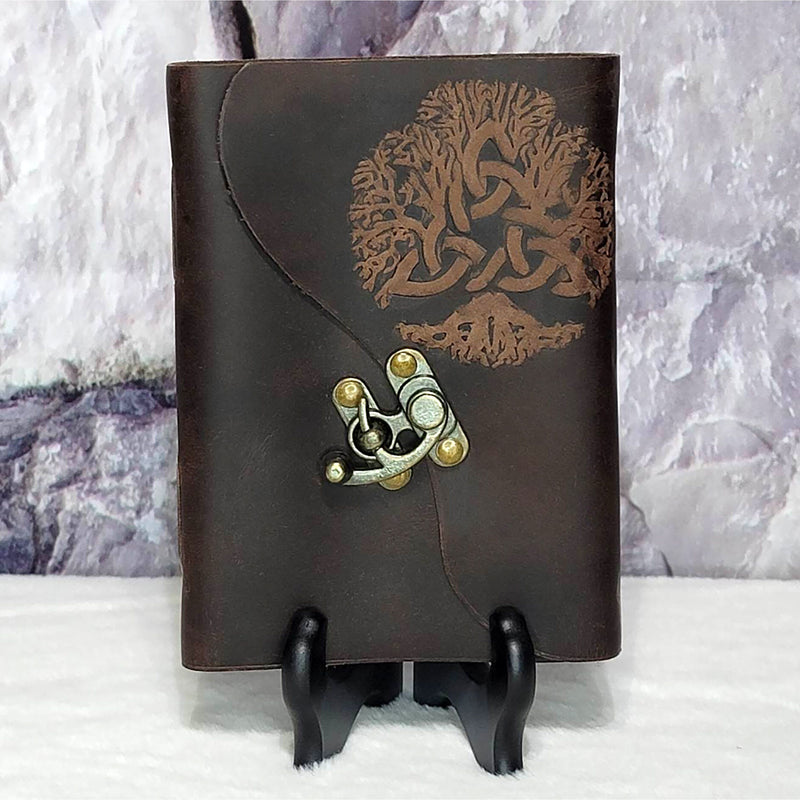 Leather Journal -  Celtic Tree of Life w/Latch - 5" x 7"