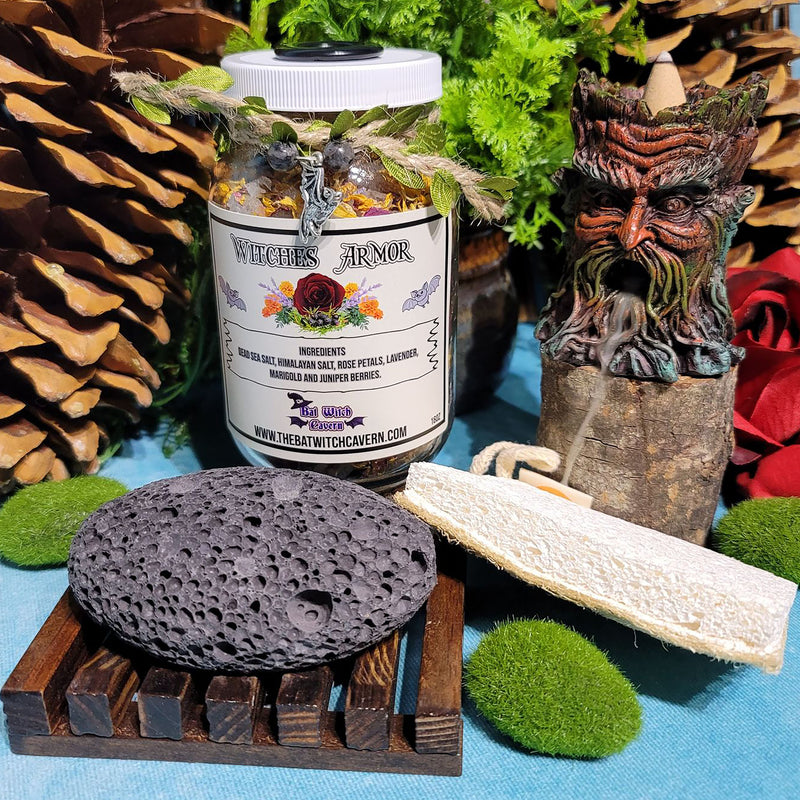 "Witches Armor" - Magick Protection Herbal Bath Salts -  16oz