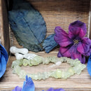 Bracelet - Stone Chip - Préhnite avec Epidote Noire