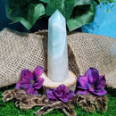 Blue Calcite and Quartz Polished Obelisk (4.25" Height)