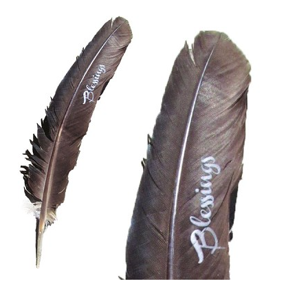 Smoke Cleansing Feather - Turkey Blessings Approx. 9" to 12"-Scents/Oils/Herbs-Nature's Expression-The Bat Witch Cavern