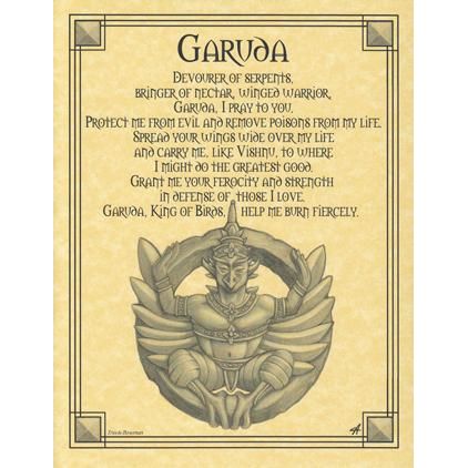 Deity Prayers - Garuda-Tarot/Oracle-Azure Green-The Bat Witch Cavern