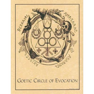 Wicca/Witchcraft - Goetic Circle of Evocation Poster-Tarot/Oracle-Azure Green-The Bat Witch Cavern