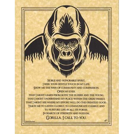 Animal Prayers - Gorilla-Tarot/Oracle-Azure Green-The Bat Witch Cavern