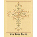 Wicca/Witchcraft - Rose Cross Poster-Tarot/Oracle-Azure Green-The Bat Witch Cavern