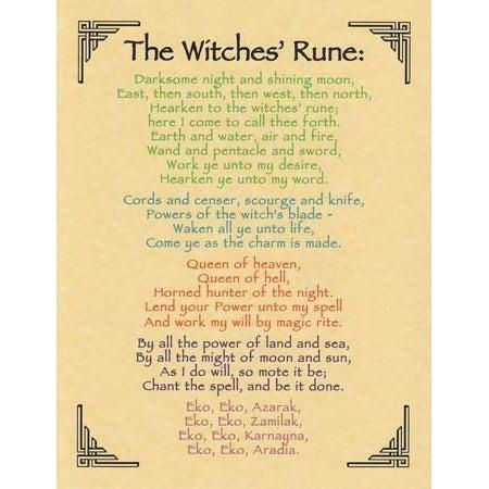 Wicca/Witchcraft - Witches Rune Poster