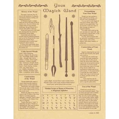 Wicca/Witchcraft - Your Magick Wand Poster-Tarot/Oracle-Azure Green-The Bat Witch Cavern