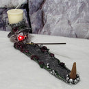 Crâne avec porte-encens roses et T-Lite / support votif - cônes / bâtons