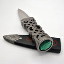 Athame - Scottish Athame (Green Crystal) - 9" Long-Home/Altar-Azure Green-The Bat Witch Cavern