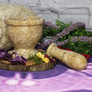 Mortar & Pestle - Fossil Coral Marble - 4"