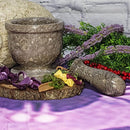 Mortar & Pestle - Fossil Oceanic Marble - 4"