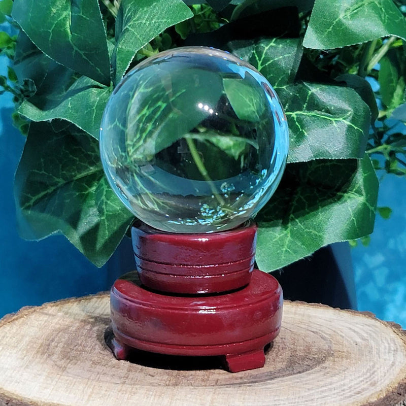 Petite boule de verre magique avec support - Ronde de 2-1/2"