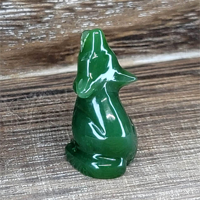 Howling Wolf - Canadian Nephrite Jade 1"