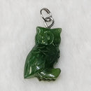 Pendentif Chouette Jade Néphrite Canadien - 17mm